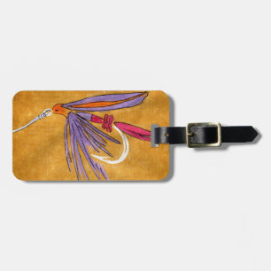 Classic "Pink and Purple" Wet Fly Luggage Tag