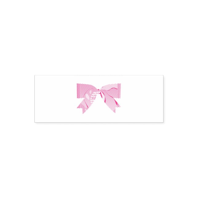 Classic Pink Bow Design Self-inking Stamp (Design)
