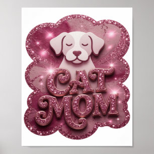 Classic Pink CAT MOM Poster