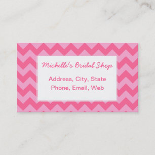 Classic Pink Chevron Pattern Business Card