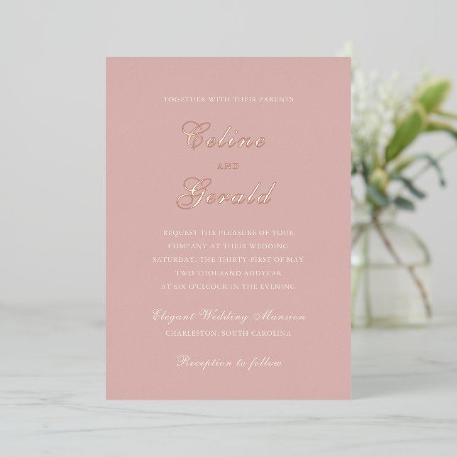 Classic Pink Elegant Wedding (Standing Front)