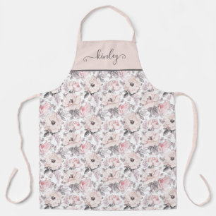 Classic Pink & Gray Pattern Apron