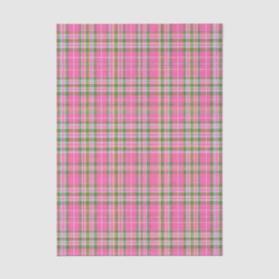 Classic Pink & Green Tartan Plaid Tissue Paper