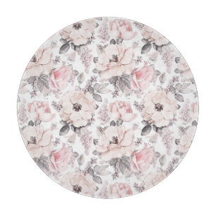 Classic Pink & Grey Pattern Cutting Board