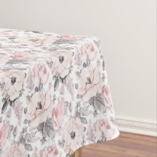 Classic Pink & Grey Pattern Tablecloth