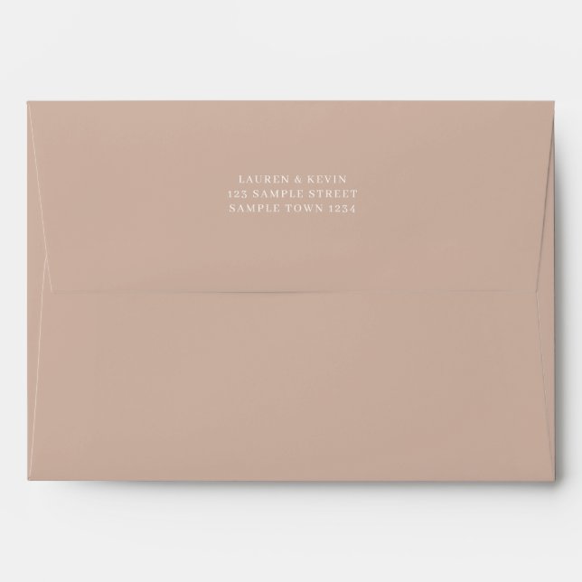 Classic Pink Latte Colour 5x7 invitation envelope (Back (Top Flap))