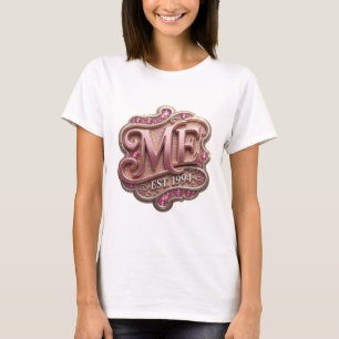 Classic Pink ME EST 1994 Text Design T-Shirt