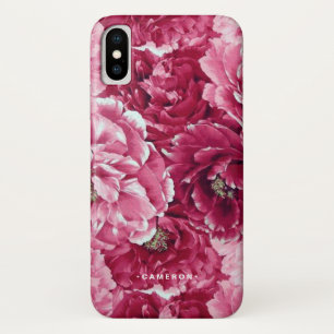 Classic Pink Peonies Clusters Personalized Case-Mate iPhone Case