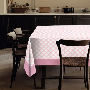 Classic Pink Plaid Tablecloth for Rustic Charm