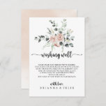 Classic Pink Rose Floral Wedding Wishing Well   Enclosure Card<br><div class="desc">This classic pink rose floral wedding wishing well enclosure card is perfect for a rustic wedding. The design features elegant watercolor dusty pink roses and green foliage,  neatly assembled into beautiful bouquets.</div>