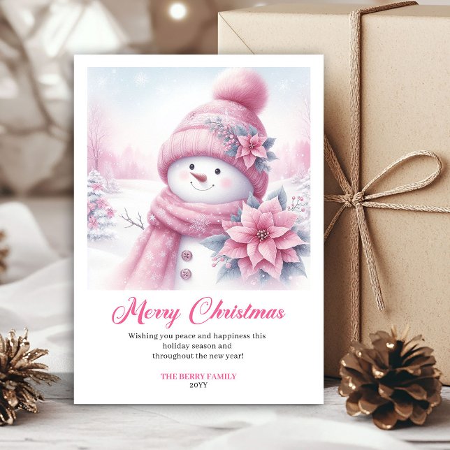 Classic Pinkmas Digital Kids Christmas Greeting  Holiday Card (Classic Pinkmas Digital Kids Christmas Greeting Card

)