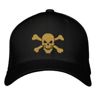 Classic Pirate Crossbones Skull Embroidery Embroidered Hat