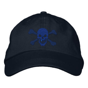 Classic Pirate Crossbones Skull Embroidery Embroidered Hat