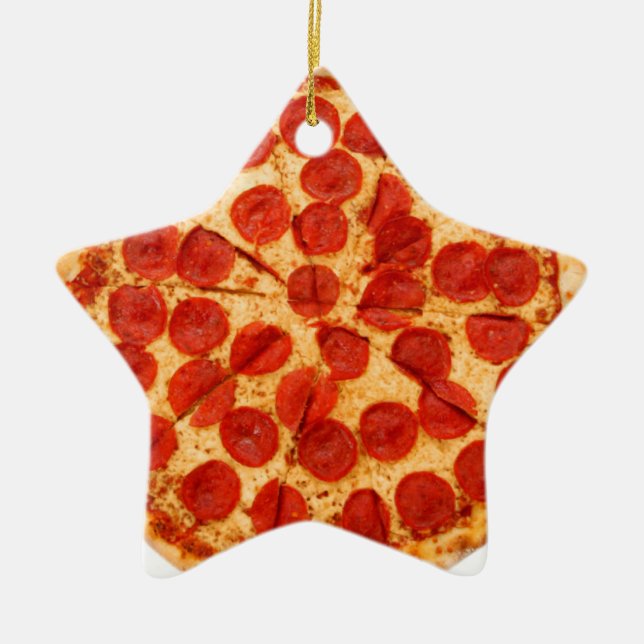 classic pizza lover ceramic ornament (Front)