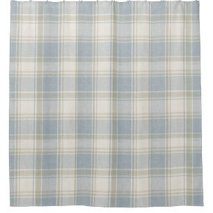 Classic Plaid Check Blue Cream