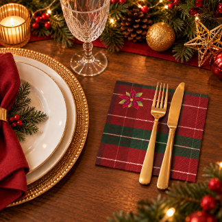Classic Plaid Christmas Napkin