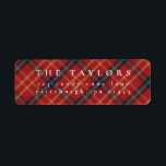 Classic Plaid Christmas Return Address Label<br><div class="desc">Embrace timeless holiday style with our classic Christmas collection featuring a traditional red and green plaid design. Perfect for spreading festive cheer,  these designs evoke warmth and nostalgia,  making them ideal for cards,  invitations,  and seasonal décor. Personalize each item to add a cozy,  classic touch to your holiday celebrations.</div>