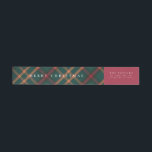 Classic Plaid Christmas Wrap Around Address Label<br><div class="desc">Embrace timeless holiday style with our classic Christmas collection featuring a traditional red and green plaid design. Perfect for spreading festive cheer,  these designs evoke warmth and nostalgia,  making them ideal for cards,  invitations,  and seasonal décor. Personalize each item to add a cozy,  classic touch to your holiday celebrations.</div>