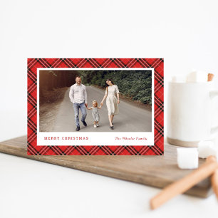 Classic Plaid COULEUR ÉDITABLE Cartes photos de va
