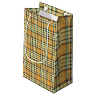 Classic plaid design small gift bag