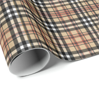 Classic plaid design wrapping paper