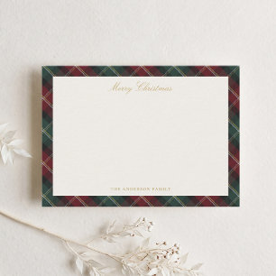 Classic Plaid Family Christmas Card