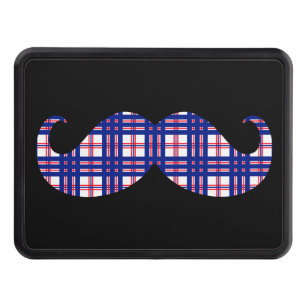 Classic Plaid Moustache on Hitch Print Trailer Hitch Cover