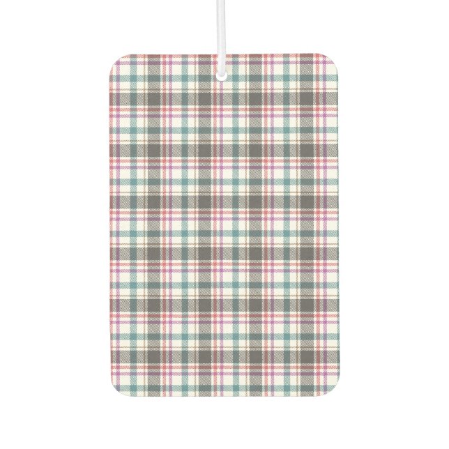 Classic Plaid Pattern Air Freshener (Front)