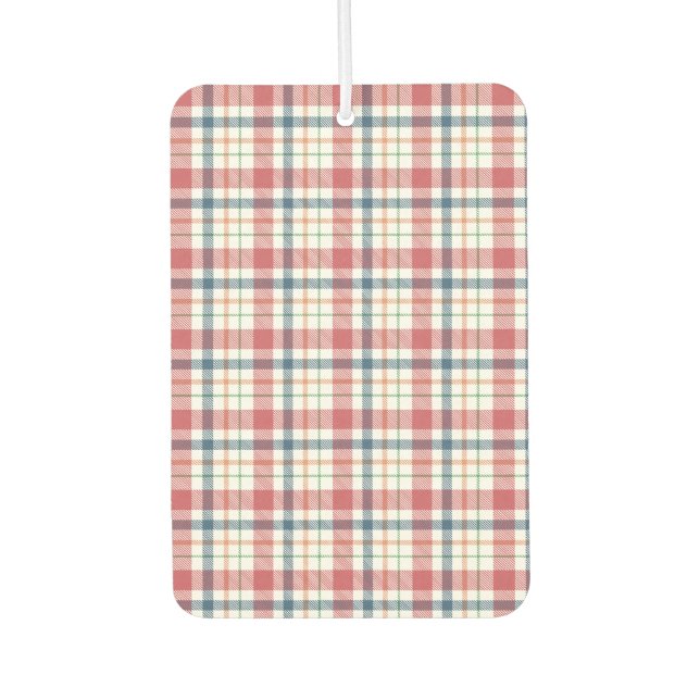 Classic Plaid Pattern Air Freshener (Front)