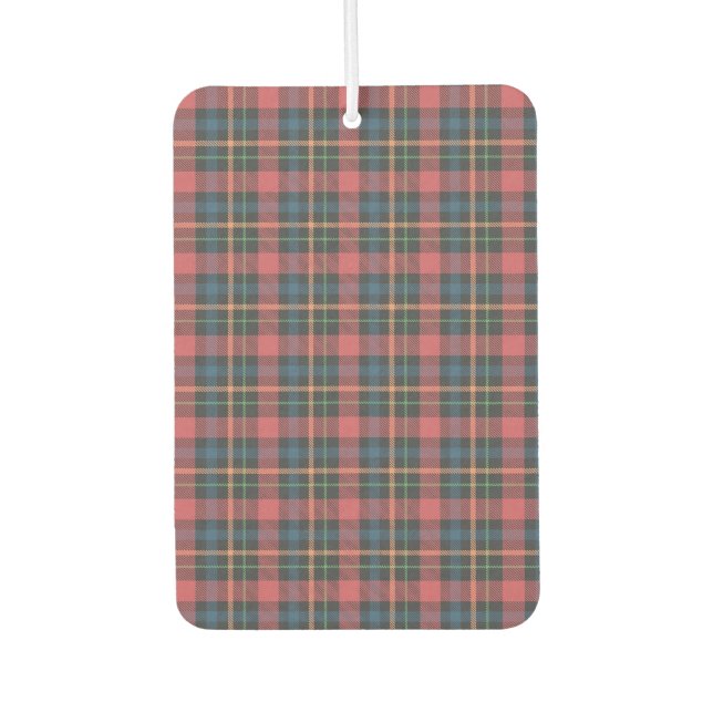 Classic Plaid Pattern Air Freshener (Front)