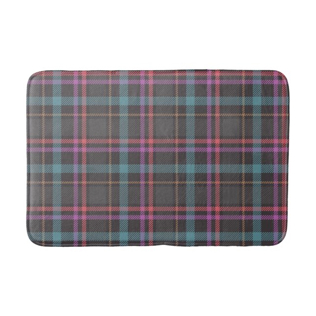 Classic Plaid Pattern Bath Mat (Front)