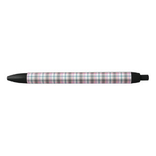Classic Plaid Pattern Black Ink Pen