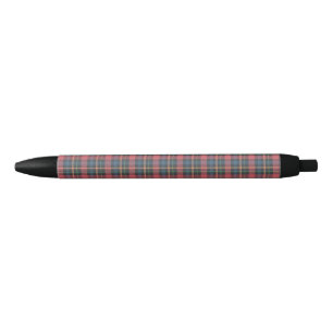Classic Plaid Pattern Black Ink Pen