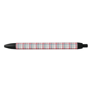 Classic Plaid Pattern Black Ink Pen