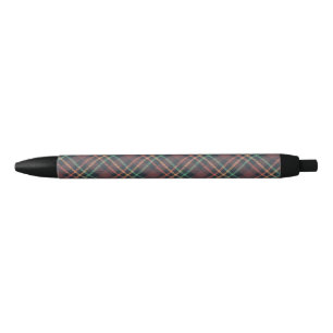 Classic Plaid Pattern Black Ink Pen