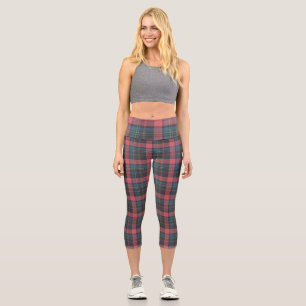 Classic Plaid Pattern Capri Leggings