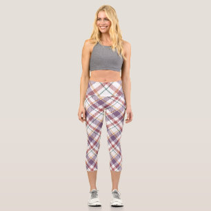 Classic Plaid Pattern Capri Leggings