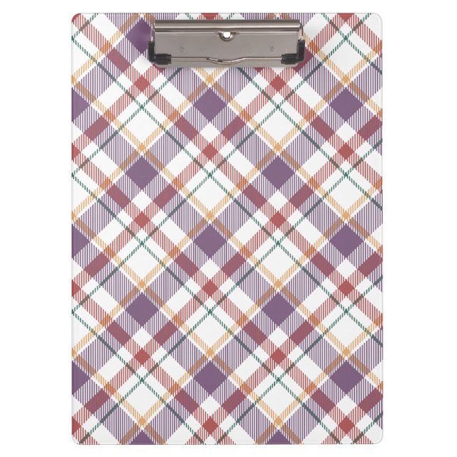 Classic Plaid Pattern Clipboard (Front)