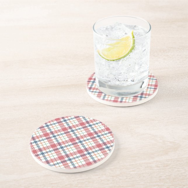 Classic Plaid Pattern Coaster (Side)