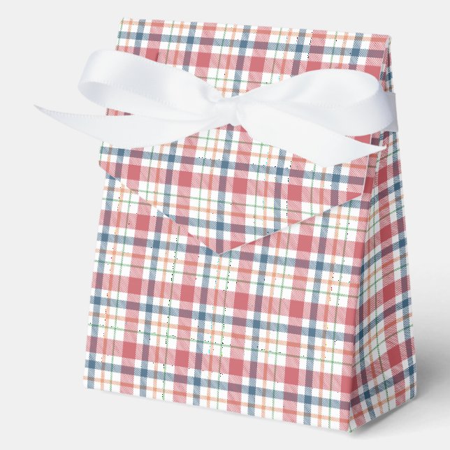 Classic Plaid Pattern Favor Box (Front)