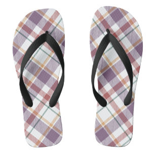 Classic Plaid Pattern Flip Flops