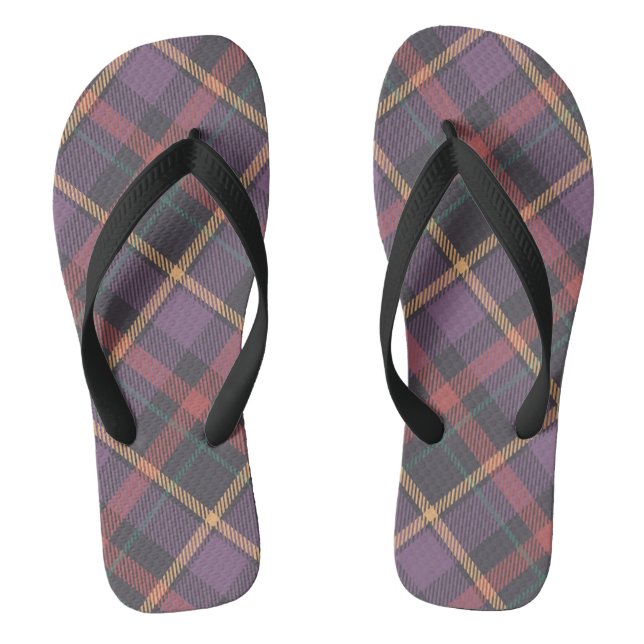 Classic Plaid Pattern Flip Flops (Footbed)