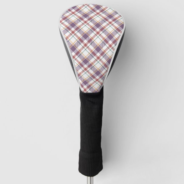 Classic Plaid Pattern Golf Head Cover (Front)