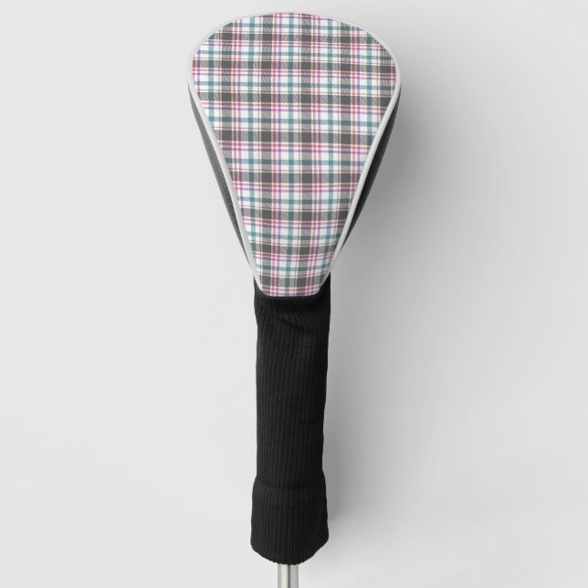 Classic Plaid Pattern Golf Head Cover (Front)