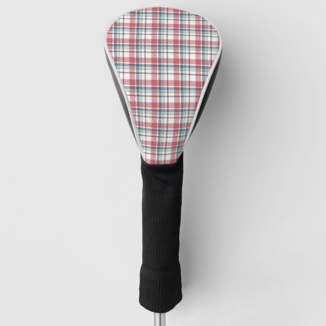 Classic Plaid Pattern Golf Head Cover (Front)