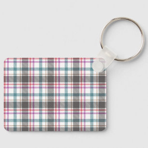 Classic Plaid Pattern Keychain