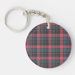 Classic Plaid Pattern Keychain