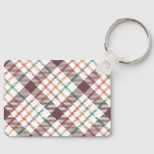 Classic Plaid Pattern Keychain