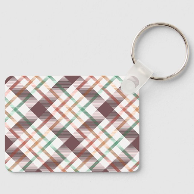 Classic Plaid Pattern Keychain (Front)