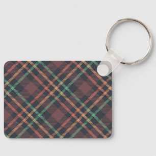 Classic Plaid Pattern Keychain